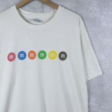 画像1: 2000's m&m's チョコレートブランド プリントTシャツ M (1)