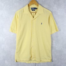 画像1: POLO Ralph Lauren "CURHAM" リネンコットン オープンカラーシャツ S (1)