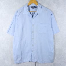 画像1: POLO Ralph Lauren "CALDWELL" コットンオープンカラーシャツ L (1)