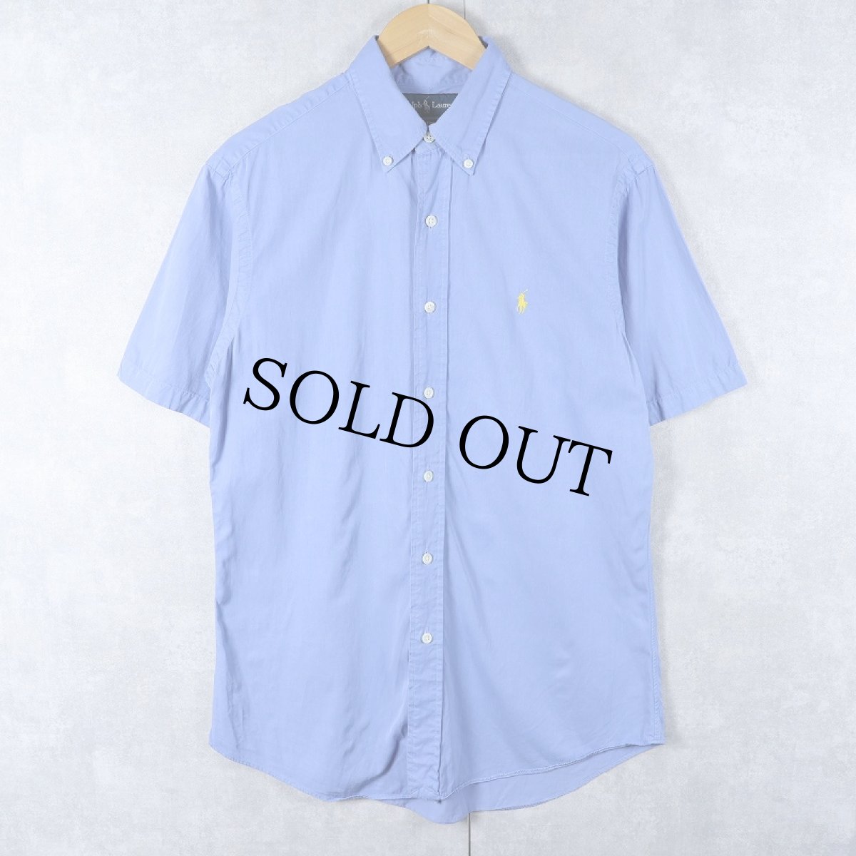 画像1: Ralph Lauren "CUSTOM FIT" シルクコットン ボタンダウンシャツ M (1)