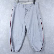 画像1: 〜60's サイドライン コットンベースボールパンツ W31 (1)