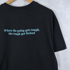 画像2: 90's George Carlin コメディアン フォトプリントTシャツ BLACK  (2)