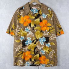 画像1: 60〜70's Sears "HAWAII" 花柄 アロハシャツ (1)