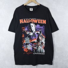 画像1: HALLOWEEN ホラー映画プリントTシャツ BLACK L (1)