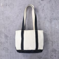 画像1: 90's L.L.Bean USA製 "BOAT AND TOTE" ロングハンドル キャンバストートバッグ BLACK SMALL (1)
