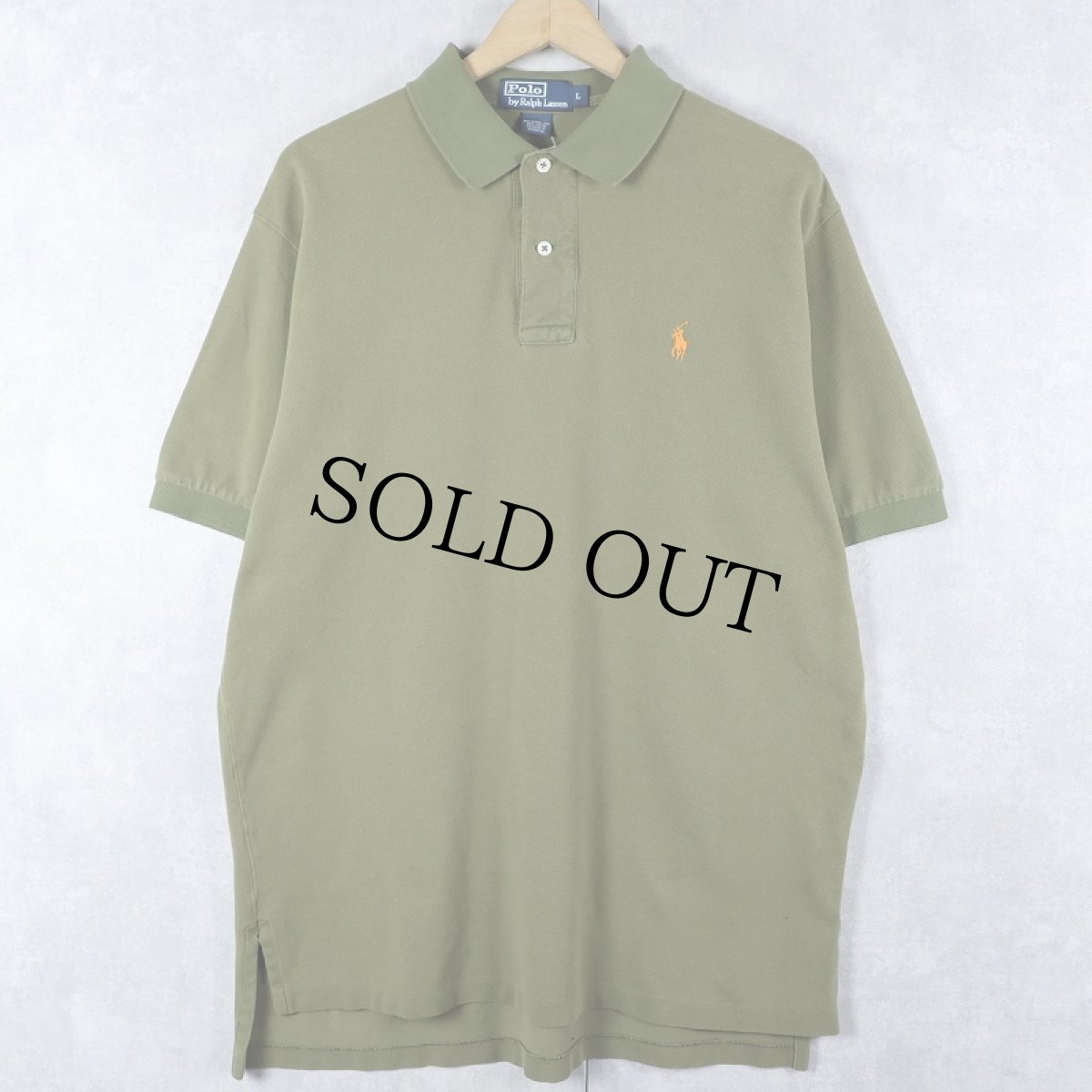 画像1: POLO Ralph Lauren ロゴ刺繍ポロシャツ L (1)