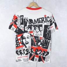 画像2: 〜90's 総柄 プリントリンガーTシャツ (2)