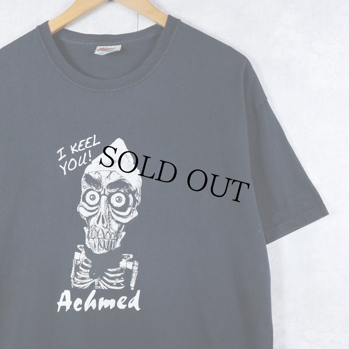 画像1: Jeff Dunham "Achmed the Dead Terrorist" 腹話術師 キャラクタープリントTシャツ BLACK L (1)