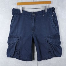 画像1: POLO Ralph Lauren HBT コットンカーゴパンツ NAVY W35 (1)