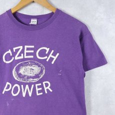 画像1: 60〜70's USA製 "CZECH POWER" プリントTシャツ M (1)