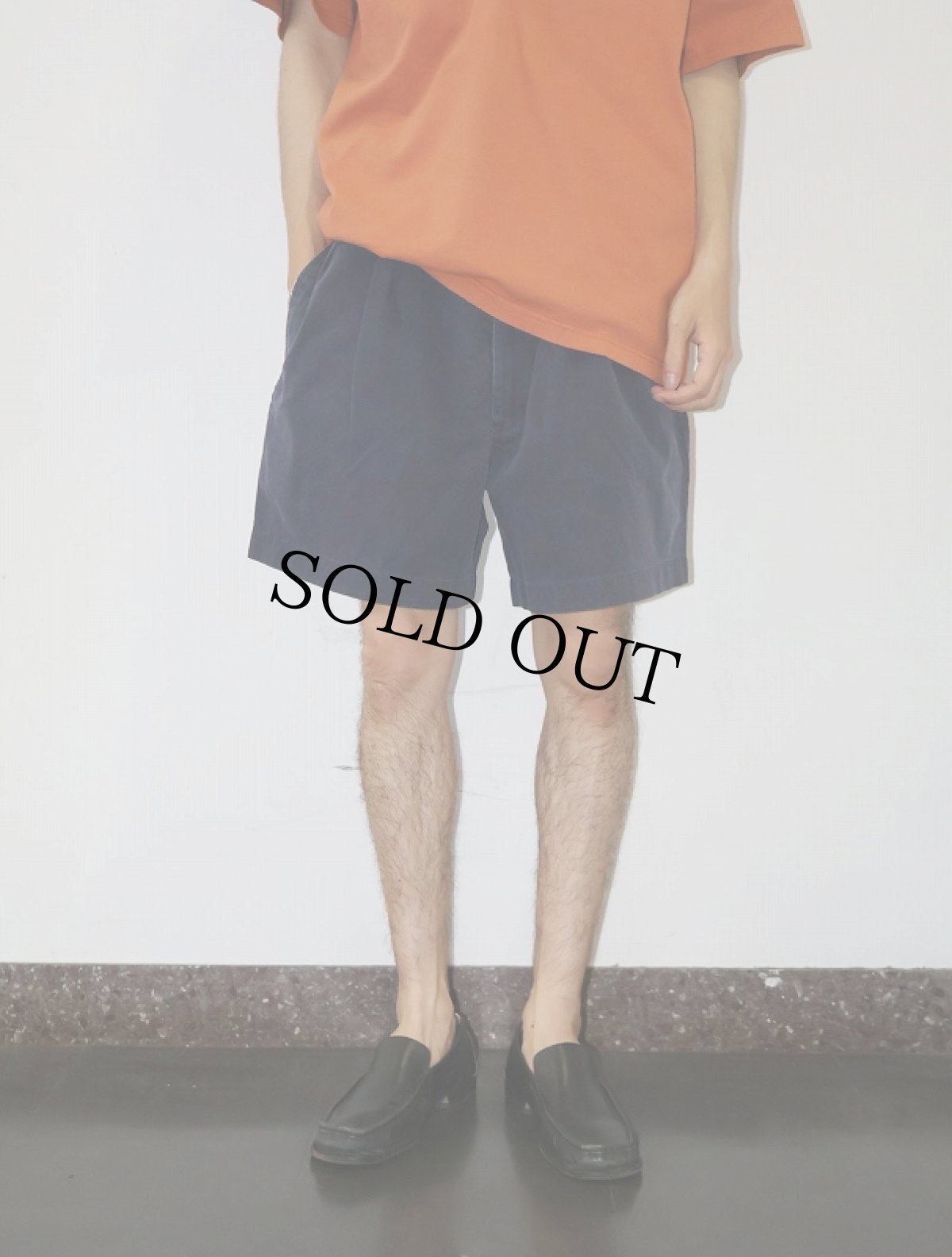 画像2: 90's POLO Ralph Lauren USA製 2タックチノショーツ NAVY W35 (2)