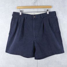 画像1: 90's POLO Ralph Lauren USA製 2タックチノショーツ NAVY W35 (1)