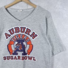 画像1: 70〜80's "AUBURN SUGAR BOWL" カレッジプリント カットオフフットボールTシャツ  (1)