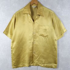 画像1: 50〜60's PennLeigh SPORTSWEAR シルクボタンダウンシャツ M (1)