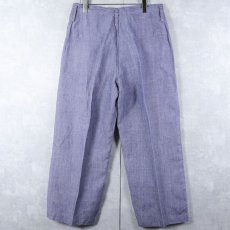 画像4: 60's FRENCH MILITARY リネンセーラーパンツ "ワンウォッシュ" DEADSTOCK 【W32 L29】 (4)