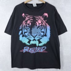 画像1: "BLESSED" タイガープリントTシャツ BLACK L (1)