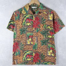 画像1: 60〜70's KUU-IPO HAWAII製 総柄 ハワイアンシャツ  (1)