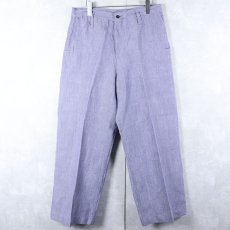画像3: 60's FRENCH MILITARY リネンセーラーパンツ "ワンウォッシュ" DEADSTOCK 【W32 L29】 (3)