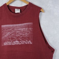 画像1: Dystopia スラッジメタルバンド カットオフ ノースリーブTシャツ L (1)