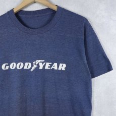 画像1: 70〜80's GODD YEAR ロゴプリントTシャツ NAVY  (1)
