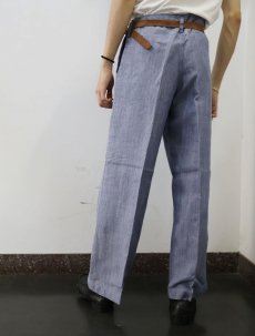 画像2: 60's FRENCH MILITARY リネンセーラーパンツ "ワンウォッシュ" DEADSTOCK 【W32 L29】 (2)