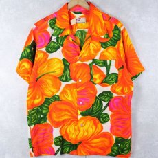 画像1: 70's POMARE HONOLULU HAWAII オールオーバーパターン ハワイアンシャツ  (1)