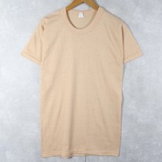 画像1: 80's Tee Swing USA製 ポリエステル×コットン 無地Tシャツ M (1)