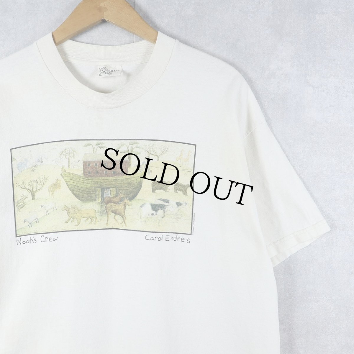 画像1: 90's Carol Endres USA製 "Noah's Crew" アートプリントTシャツ XL (1)