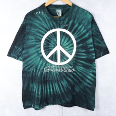 画像1: 90's JOE'S CRAB SHACK USA製 "PEACE LOVE & CRABS" タイダイ レストランプリントTシャツ XL (1)