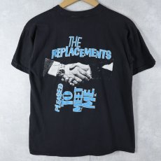 画像2: 80's Replacements USA製 オルタナティブ・ロックバンド ツアープリントTシャツ BLACK L (2)
