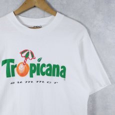画像1: 90's Tropicana USA製 飲料メーカー ロゴプリントTシャツ L (1)