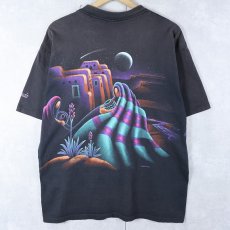 画像2: 90's HABITAT XCIV USA製 "Colorado" アートプリントTシャツ BLACK L (2)