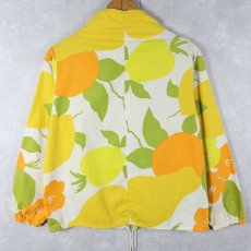 画像2: 60〜70's レモン柄 コットンジップジャケット  (2)