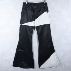 画像2: MEUCCI 切り替えデザイン フレアパンツ W30 (2)