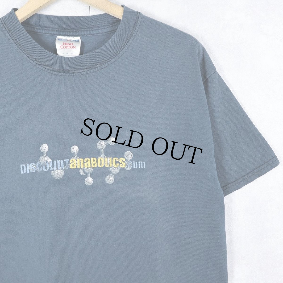画像1: "Discount Anabolics .com" フィットネス系サプリメント通販サイト プリントTシャツ BLACK M (1)