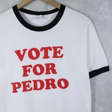 画像1: Napoleon Dynamite "VOTE FOR PEDRO" コメディ映画 プリントリンガーTシャツ S (1)