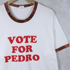 画像1: Napoleon Dynamite "VOTE FOR PEDRO" コメディ映画 プリントリンガーTシャツ L (1)