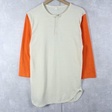 画像1: 70〜80's ヘンリーネック ベースボールTシャツ (1)