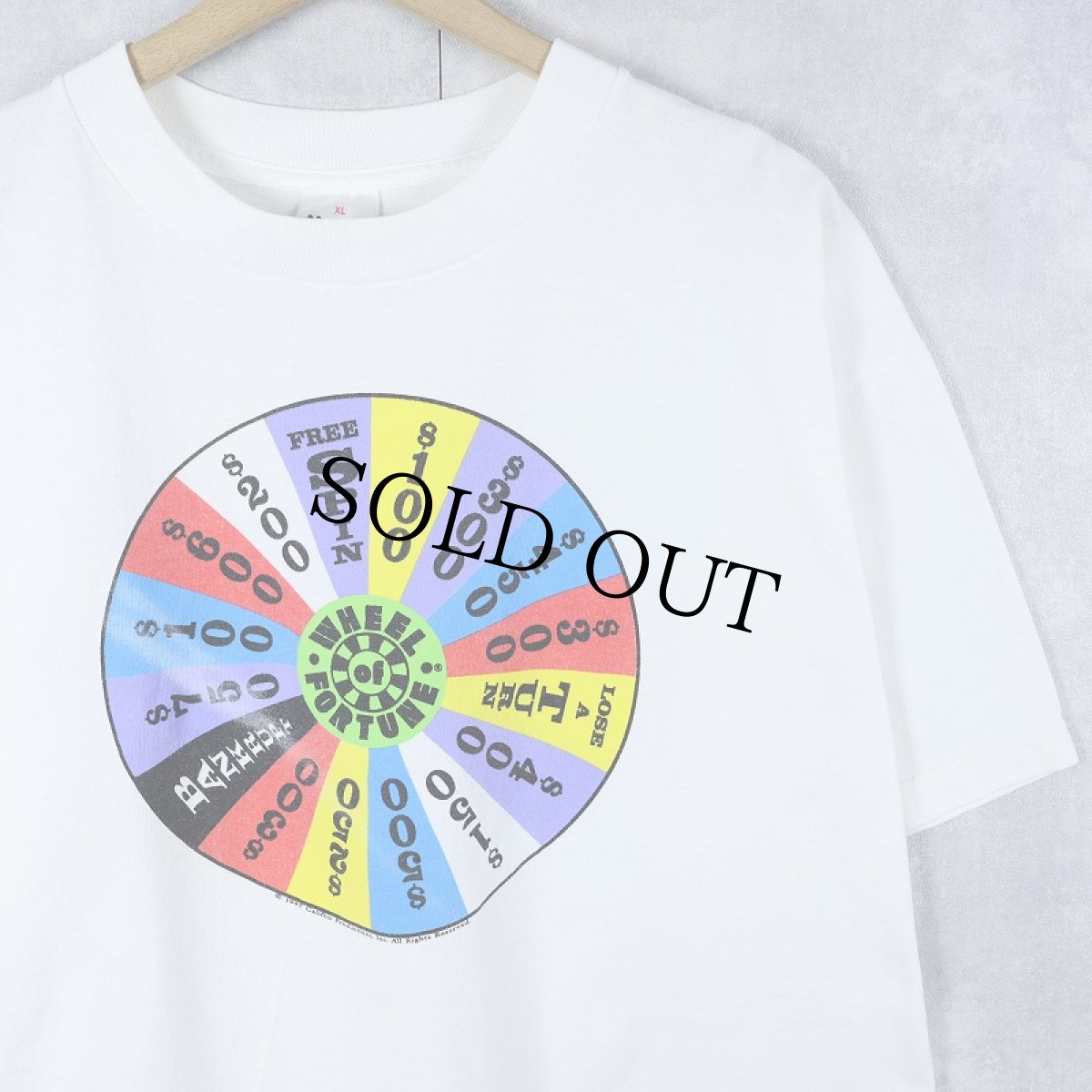 画像1: 90's Califon Productions, Inc. USA製 "Wheel of Fortune" テレビ番組 プリントTシャツ XL (1)