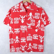 画像1: 70's HAWAII製 総柄 コットンハワイアンシャツ (1)