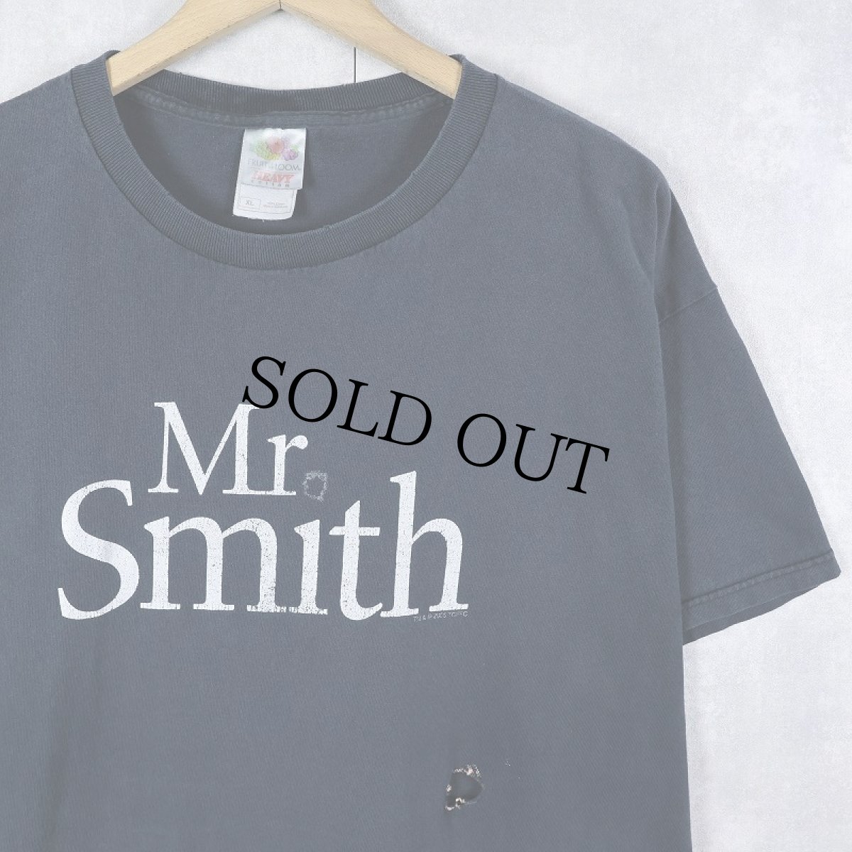 画像1: 2000's Mr. & Mrs. Smith スパイアクション映画プリントTシャツ BLACK XL (1)