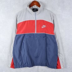 画像1: 80's NIKE パッカブル ハーフジップナイロンジャケット S (1)