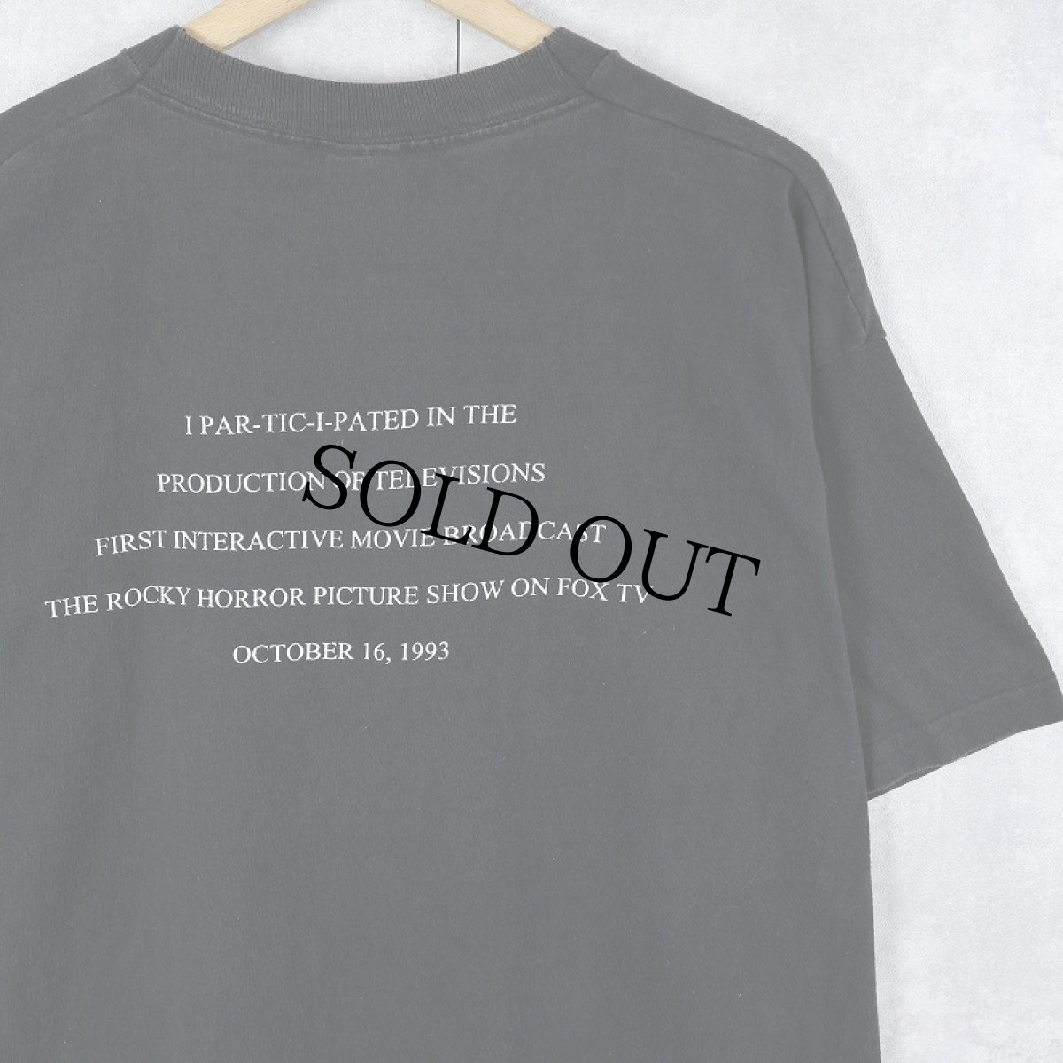 画像2: 90's USA製 "THE ROCKEY HORROR PICTURE SHOW" ミュージカル プリントTシャツ BLACK XL (2)