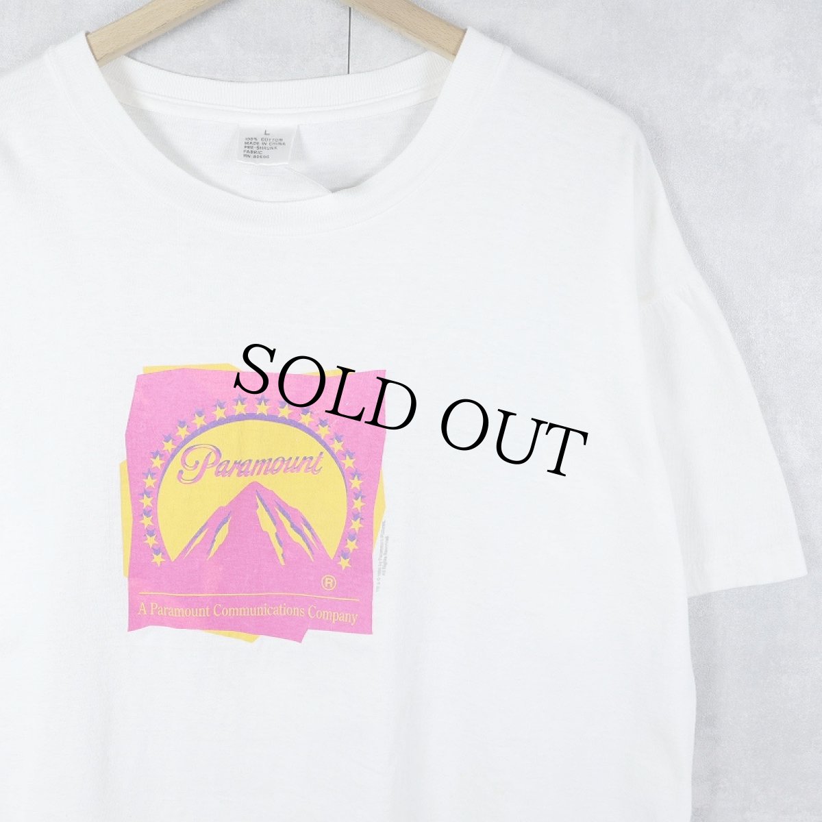画像1: 90's Paramount Film Company 映画製作会社 ロゴプリントTシャツ L (1)