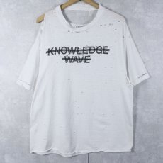 画像1: KNOW WABE "KNOWLEDGE WAVE" プリントTシャツ L (1)