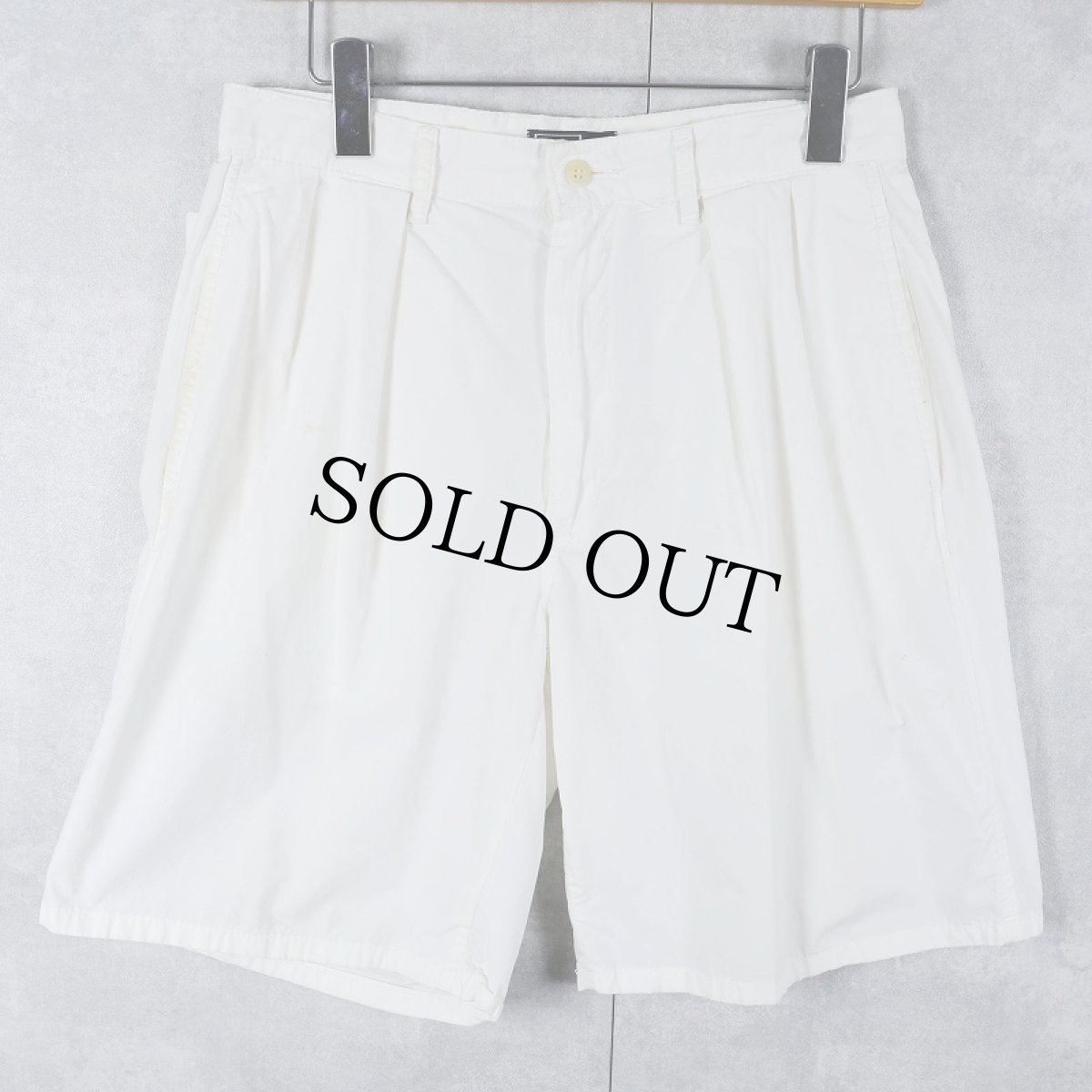画像1: 90's POLO Ralph Lauren USA製 2タック コットンショーツ W29 (1)