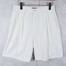 画像1: 90's POLO Ralph Lauren USA製 2タック コットンショーツ W29 (1)