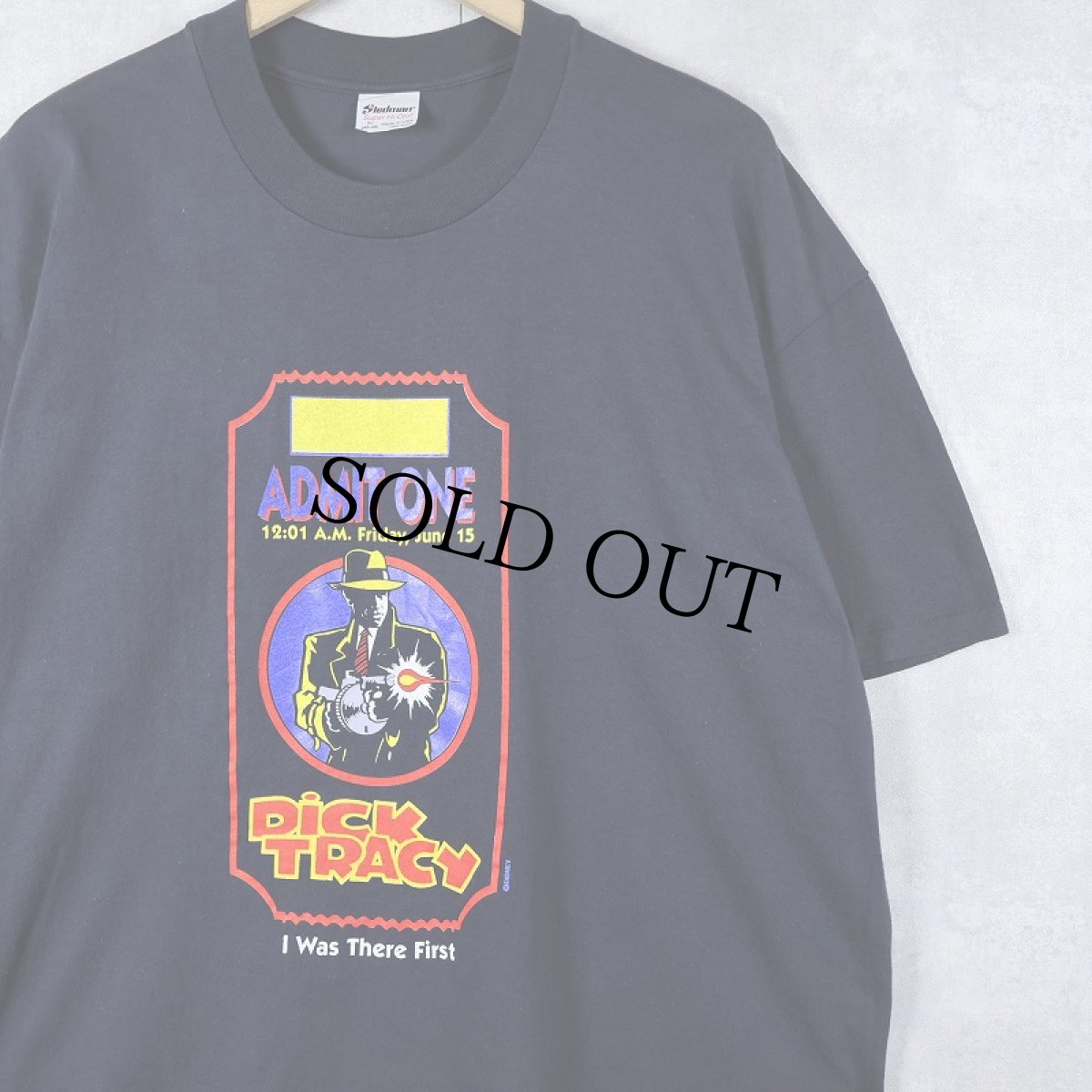 画像1: 80〜90's Disney DICK TRACY USA製 キャラクタ-プリントTシャツ BLACK XL (1)