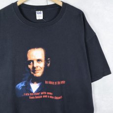 画像1: 2000's THE SILENCE OF THE LAMBS "...I ate his liver with some..." ホラー映画プリントTシャツ BLACK XL (1)
