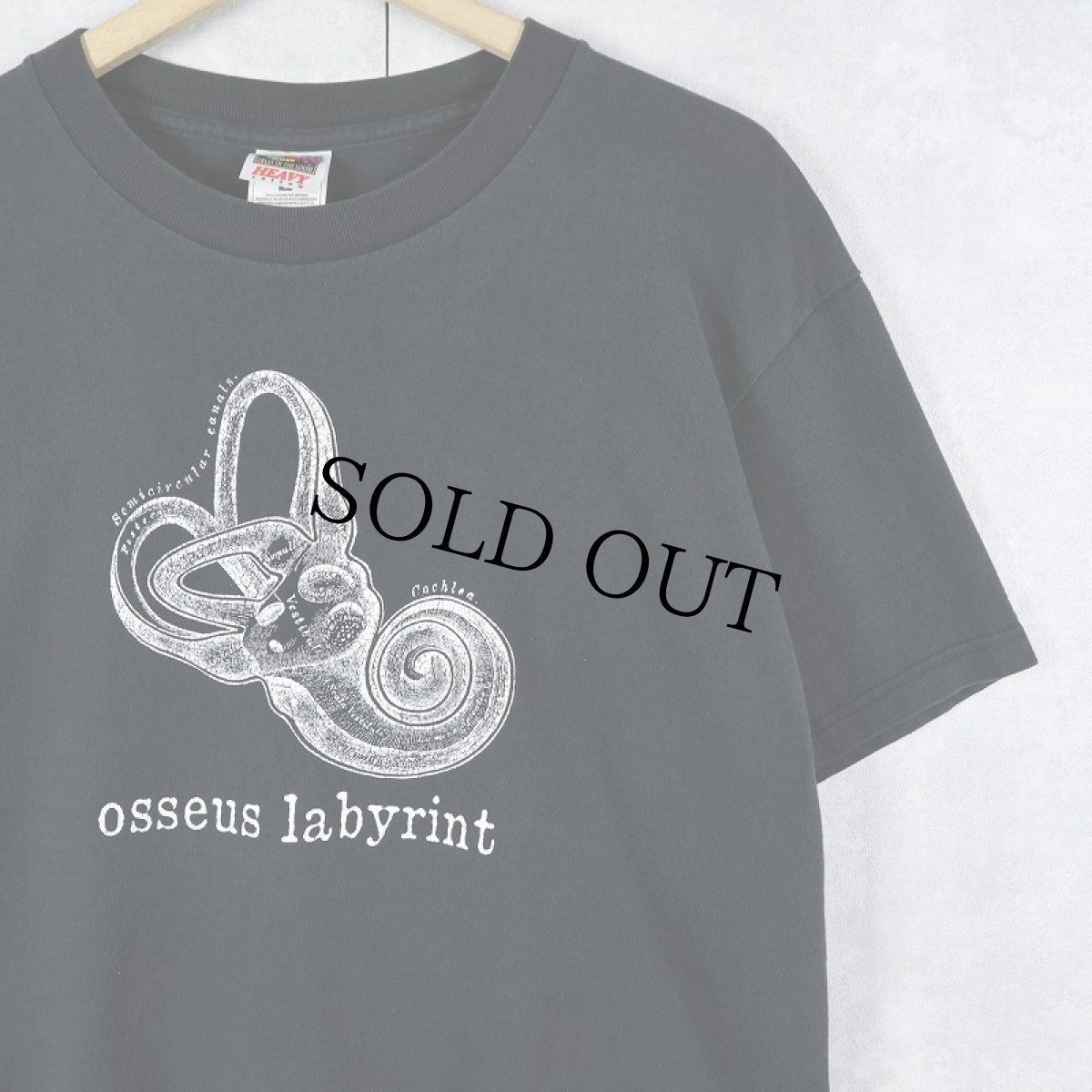 画像1: 2000's "osseus labyrint" プリントTシャツ BLACK L (1)